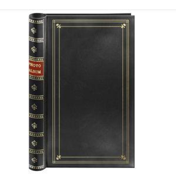 Spiral Bound Photo Album 300 Bi-Directional Memo Pockets Hold 4x6 Photos, Black