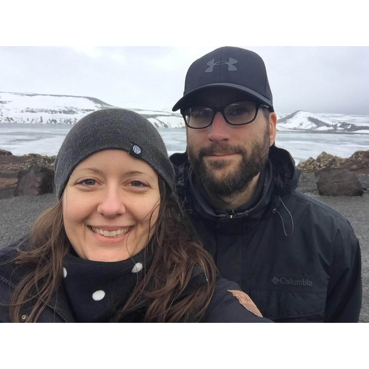 Freezing our buns off, our first trip abroad, in Iceland! We can't wait to go back!