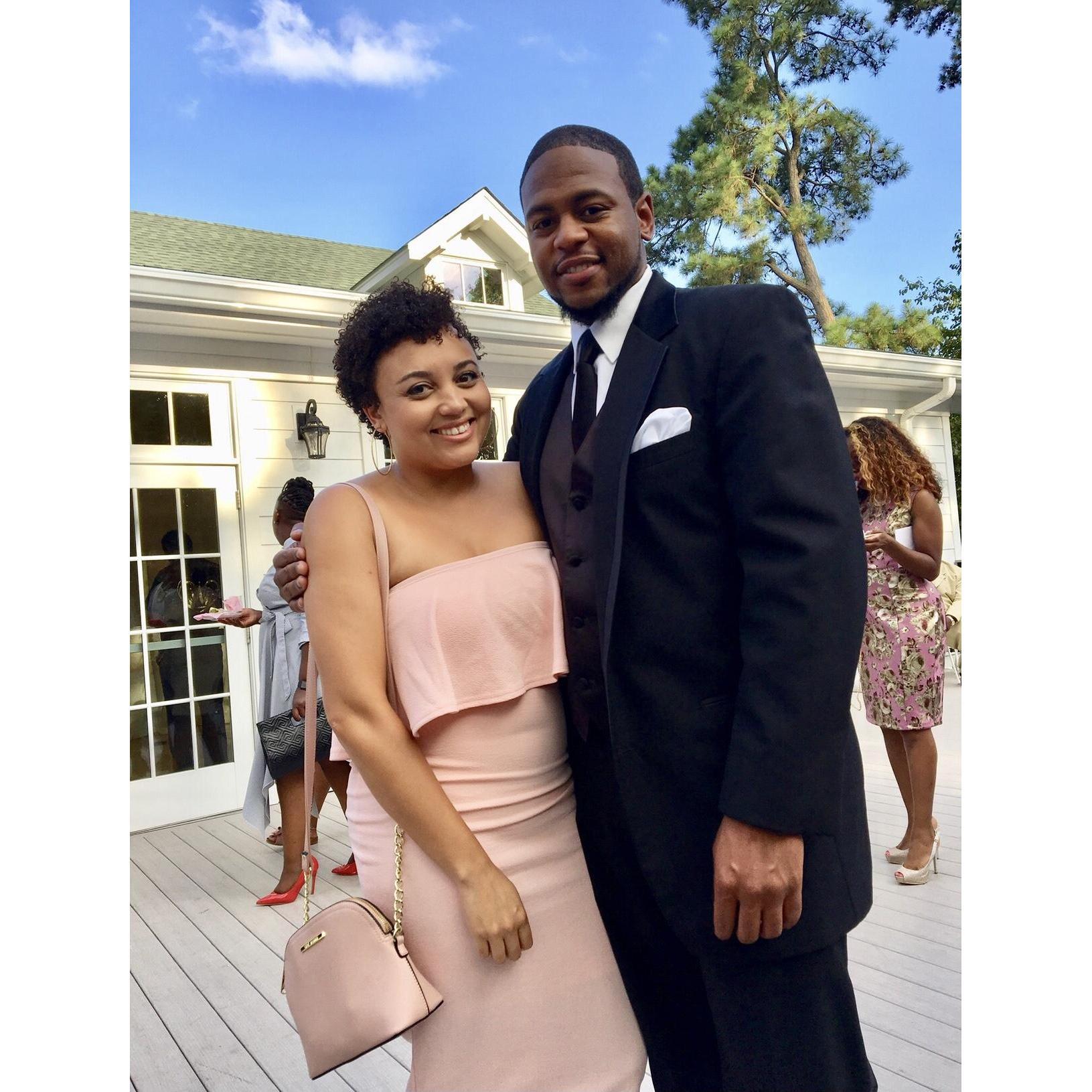 At a wedding in 2019