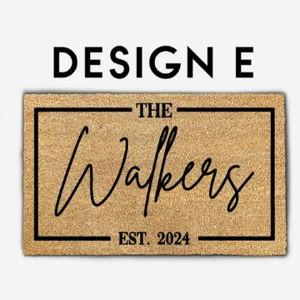 New Home Gift - Personalized Custom Doormat - Personalized Gift - Welcome Door Mat - Established Date Custom Door Mat With Family Name