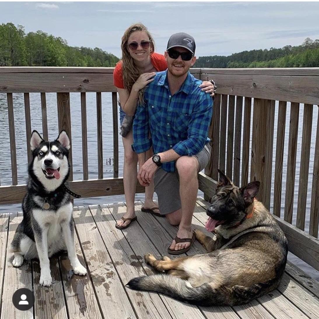 Living the life- We adore being on the water, fishing, playing and hanging out. Our fur babies go everywhere with us- Phoenix & Bowser.