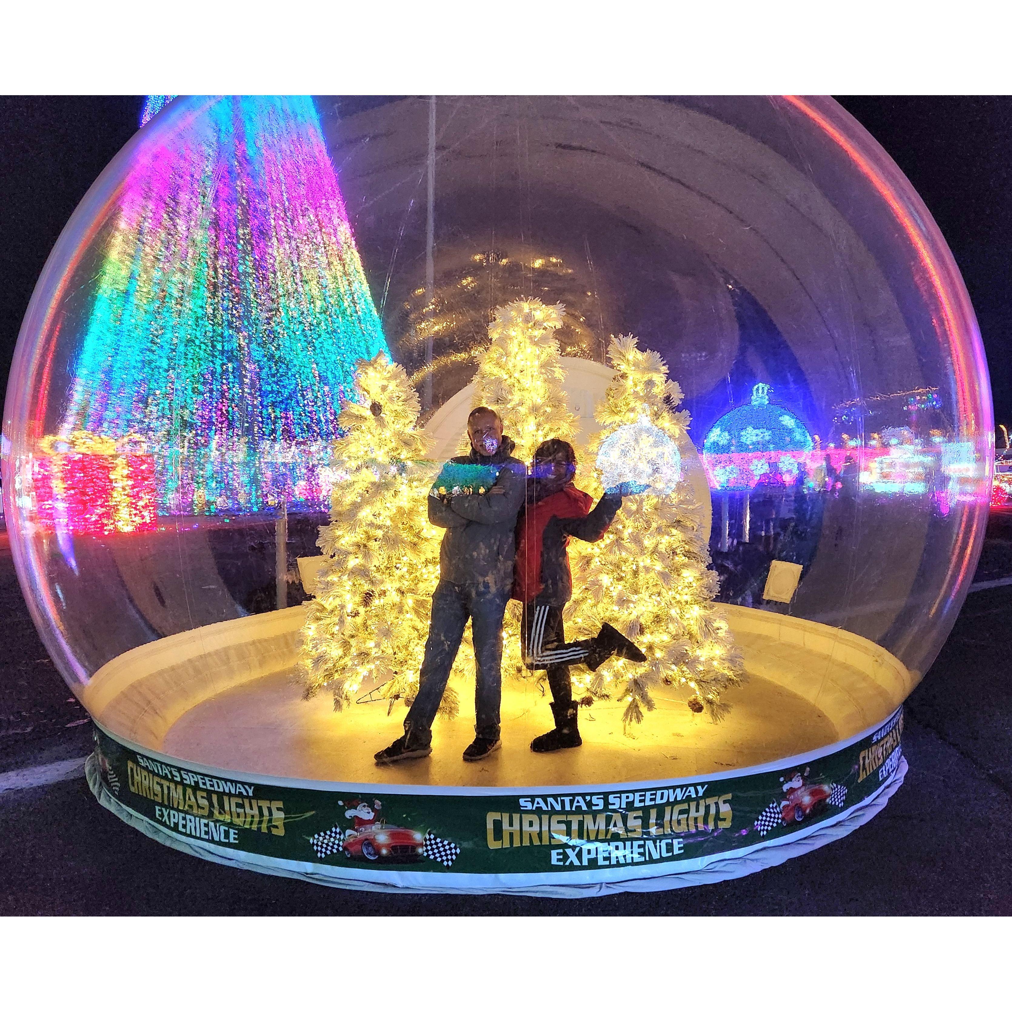 Our own private snow globe in San Dimas, CA