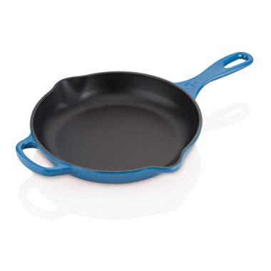 Le Creuset LS2024-2359 Enameled Cast Signature Iron Handle Skillet, 9", Marseille
