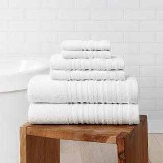 Bold Stripe Solid Cotton 6-Piece Towel Set