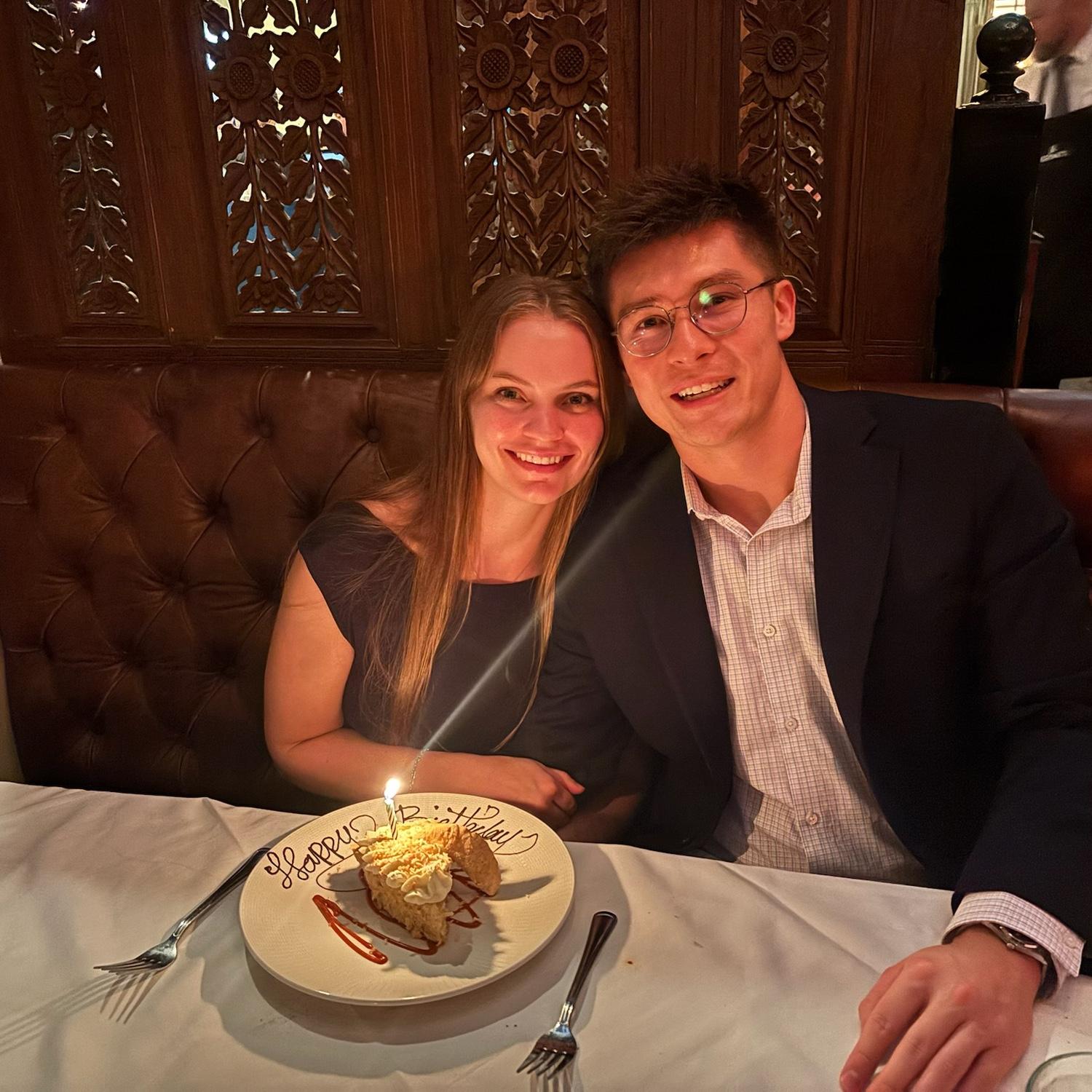 Birthday dessert of course