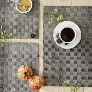 Basketweave Rectangle Woven Placemat, Set of 4