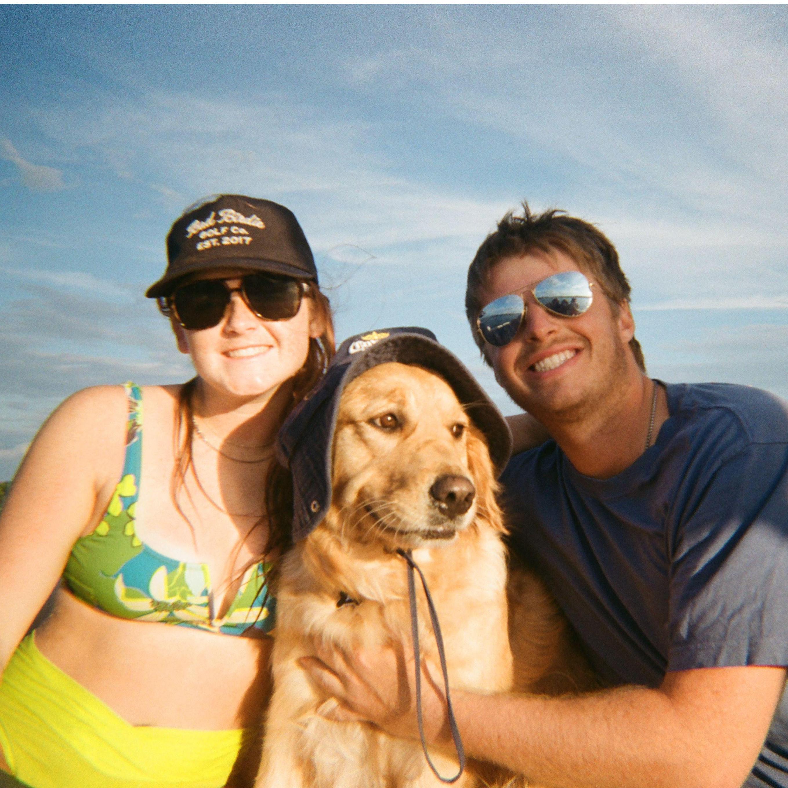 K+G and Birdie at the lake 8/24