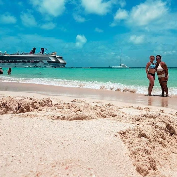 Our ship in the background June 2025