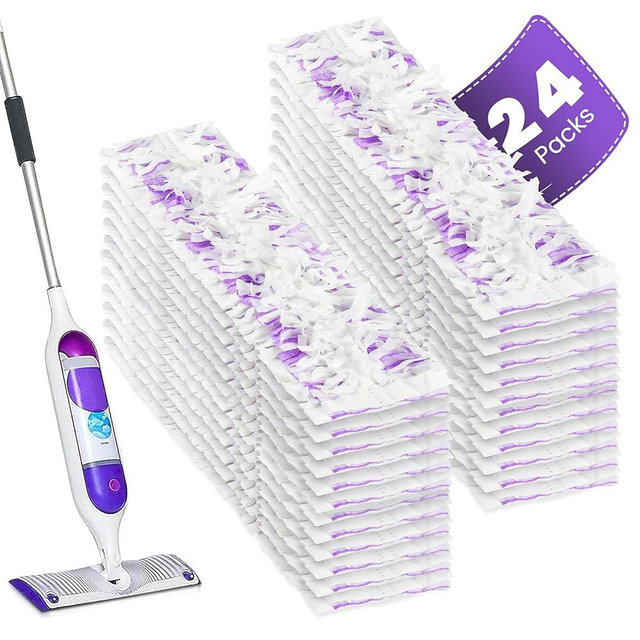 24 Pack Disposable Power Mop Refills Compatible with Swiffer PowerMop Multi-Surface Replacement Mopping Refills Pads for All Hard Floor Cleaning