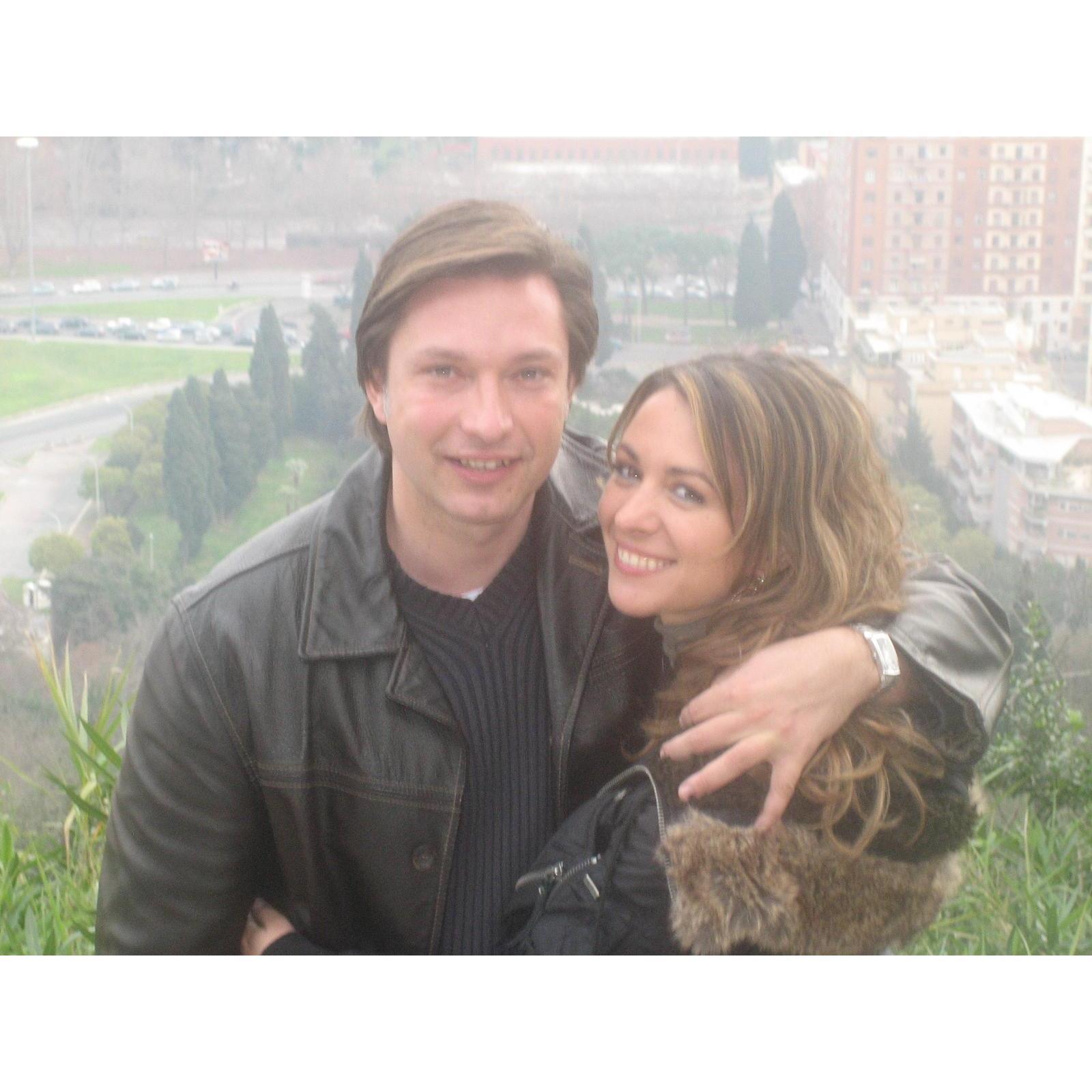 Our first visit together at Gianicolo...A photographer, who was there to enjoy the view offered to capture our loving moments...How lucky! January 2007