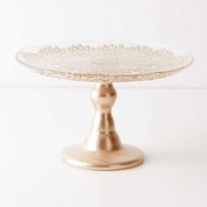 Metallic Lace Cake Stand