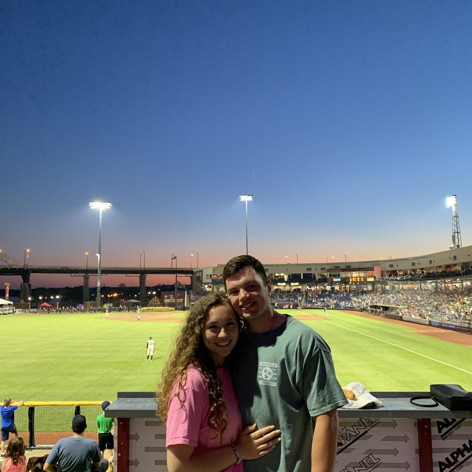 Our first date was a double date to a Quad City River Bandits game with Matt and Carina!
