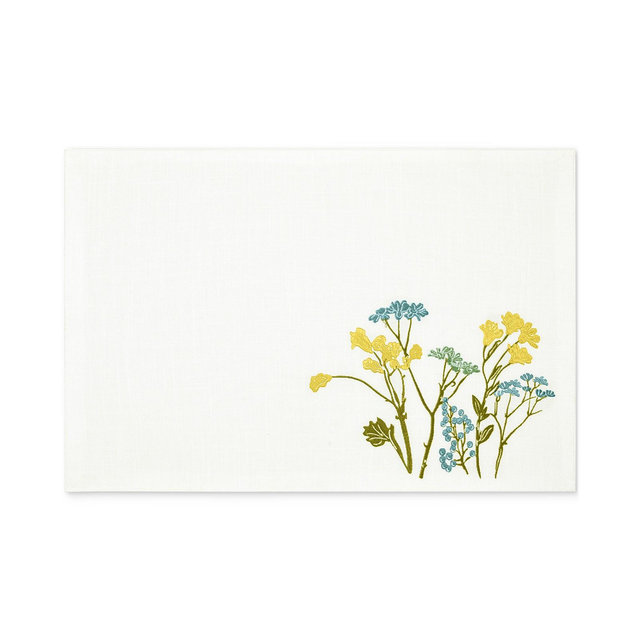 Lenox Wildflowers Border Embroidered Placemat, 13" x 19"