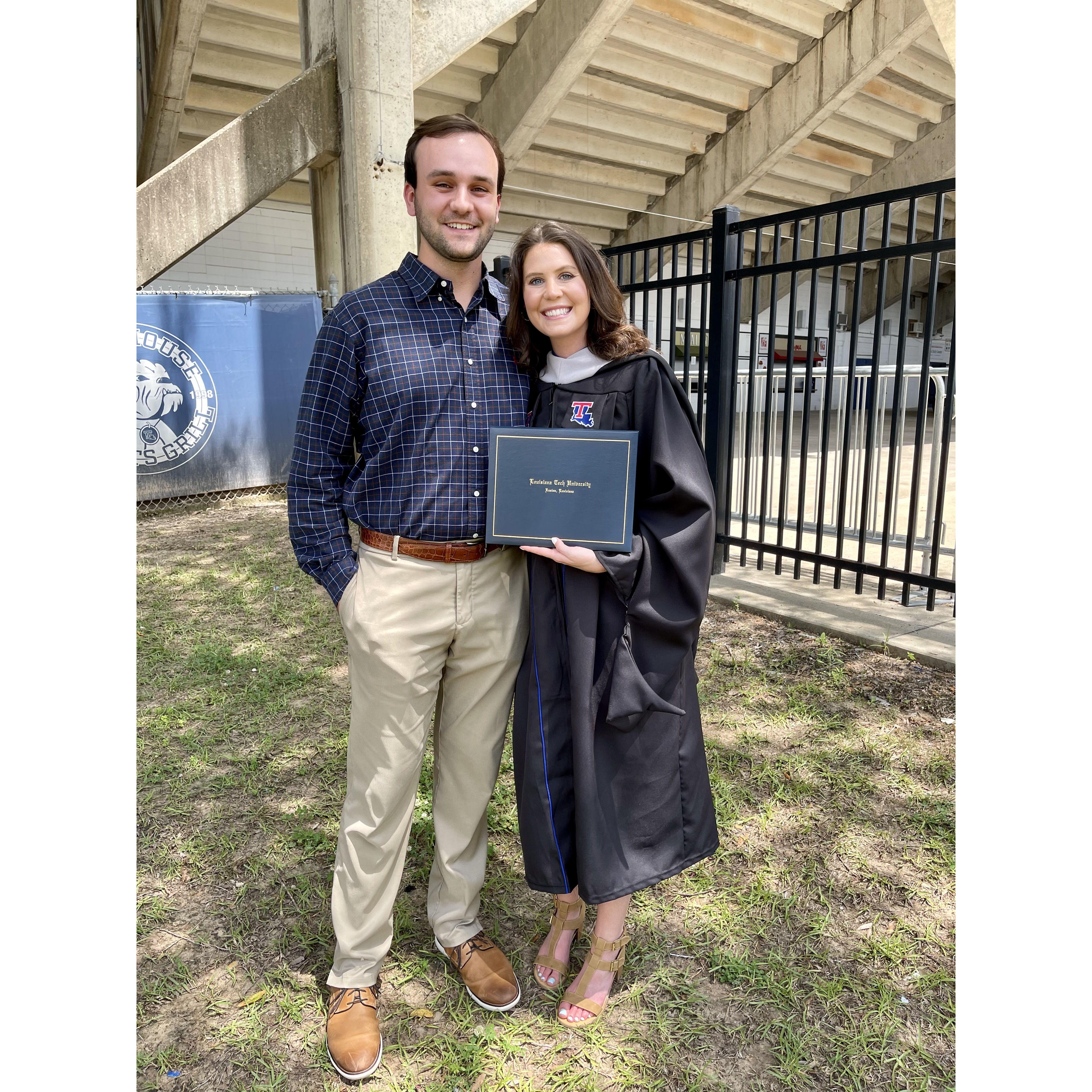 This was a big moment, I graduated grad school and it ended our long distance relationship!