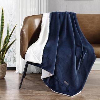 Signature Solid Reversible Throw Blanket