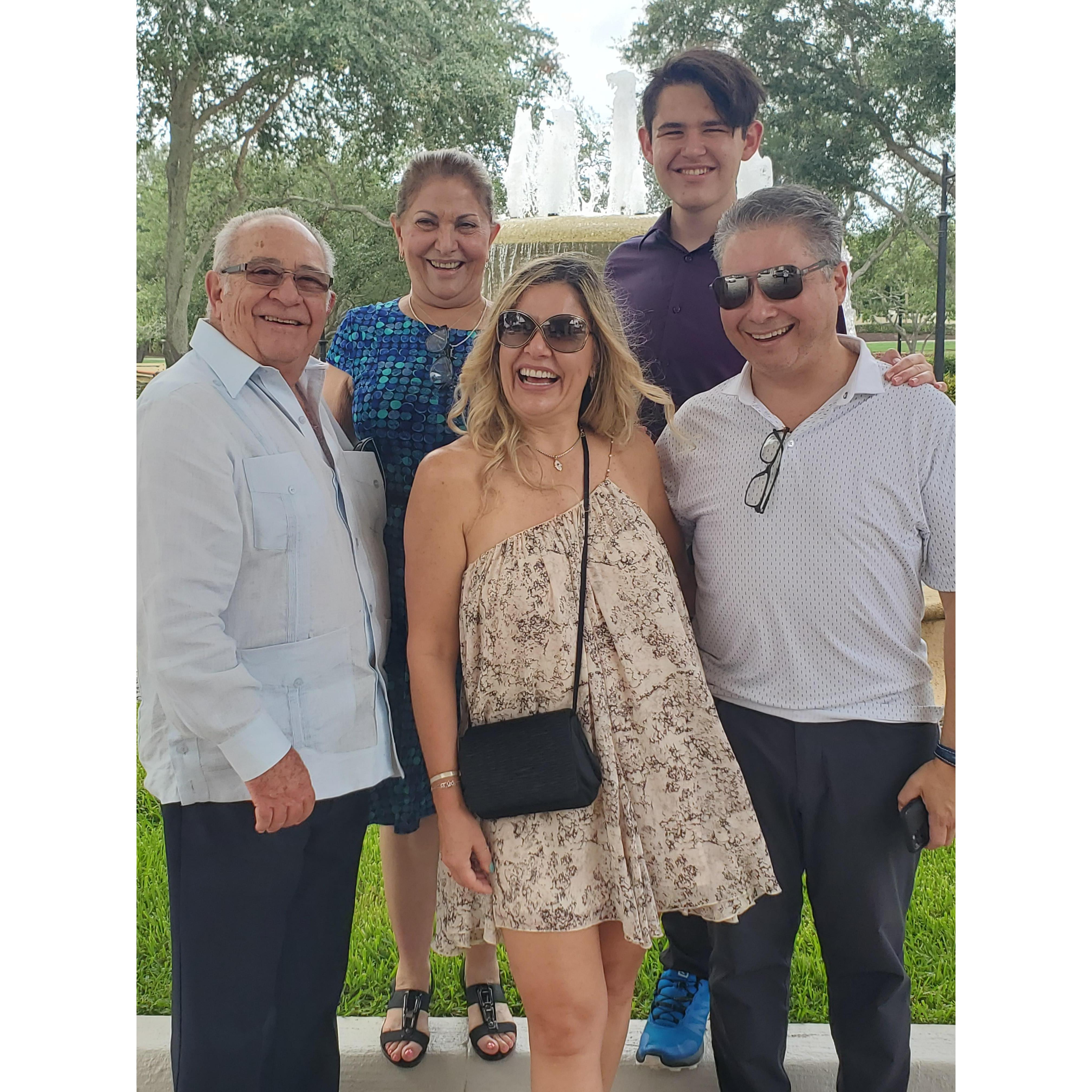 Brunch with Grace's parents at Mizner Country Club