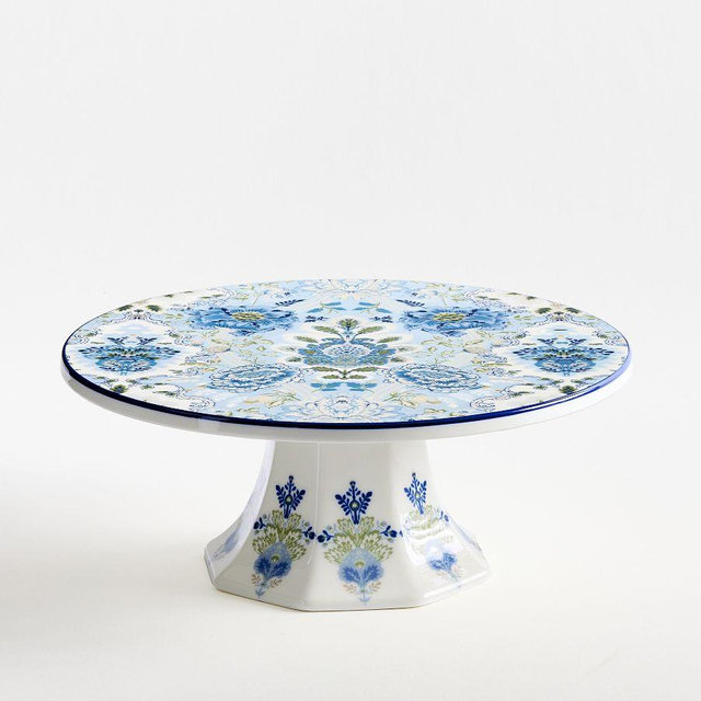 Kravet Arboretum Cake Stand, Azure