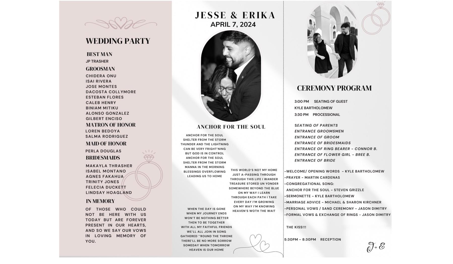 The Wedding Website of Erika Medina and Jesse Banuelos