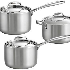 Tramontina Stainless Steel 6-Piece Cookware Set with Lids