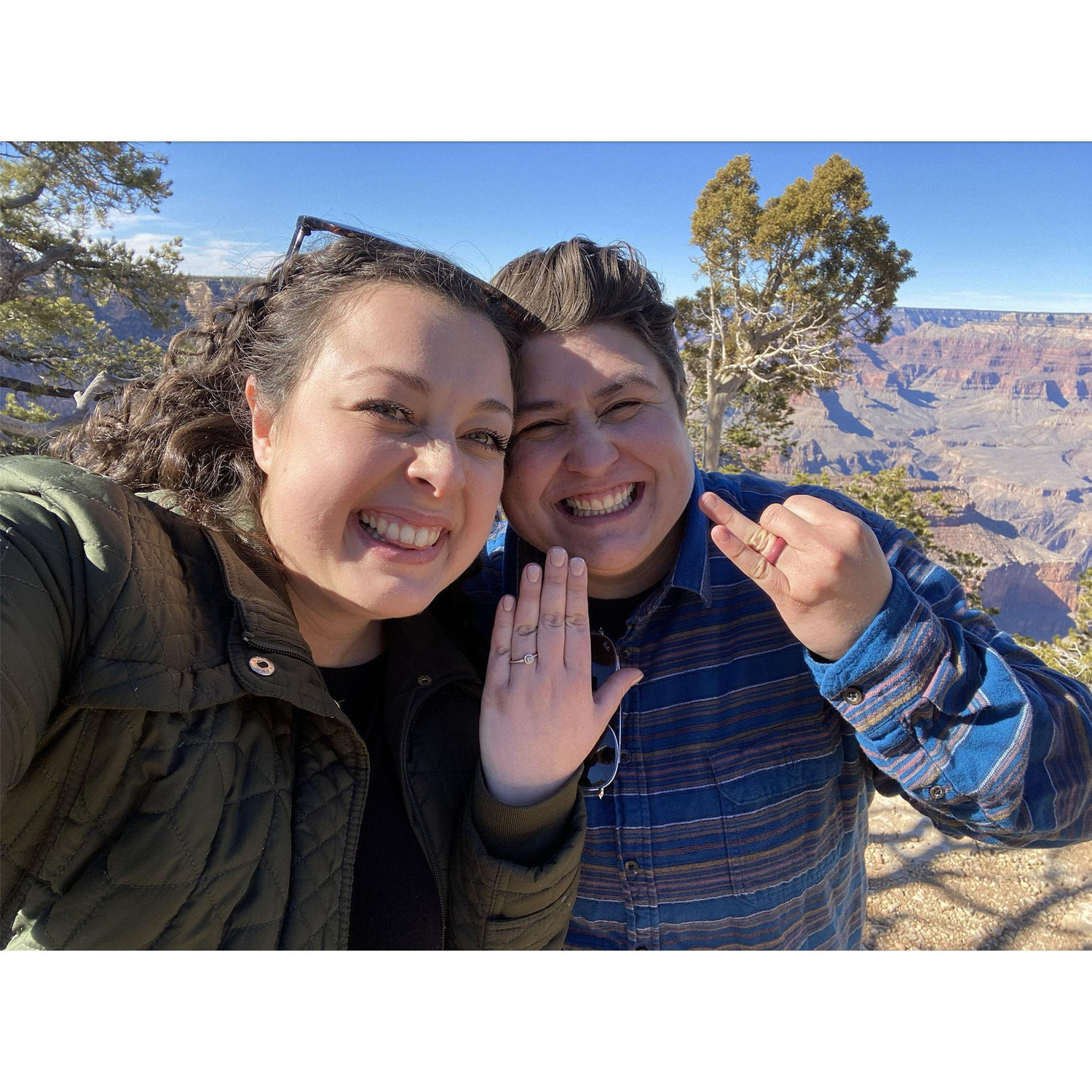 We got engaged at the ridge of the Grand Canyon!