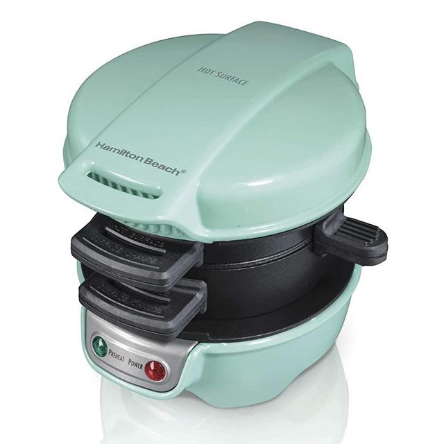 Hamilton Beach Breakfast Sandwich Maker, Single, Mint