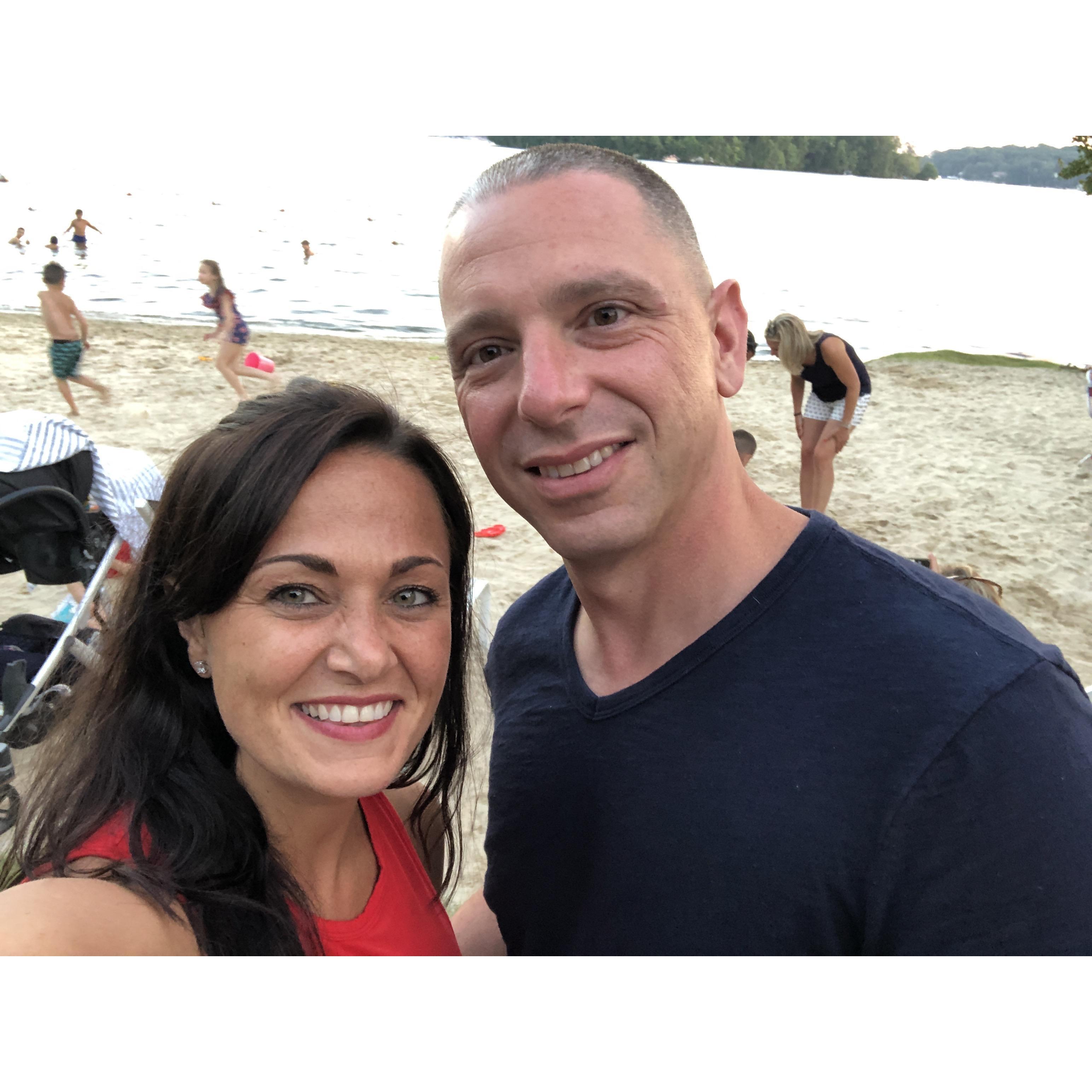 Just hanging out at Mahopac Beach with the fam.