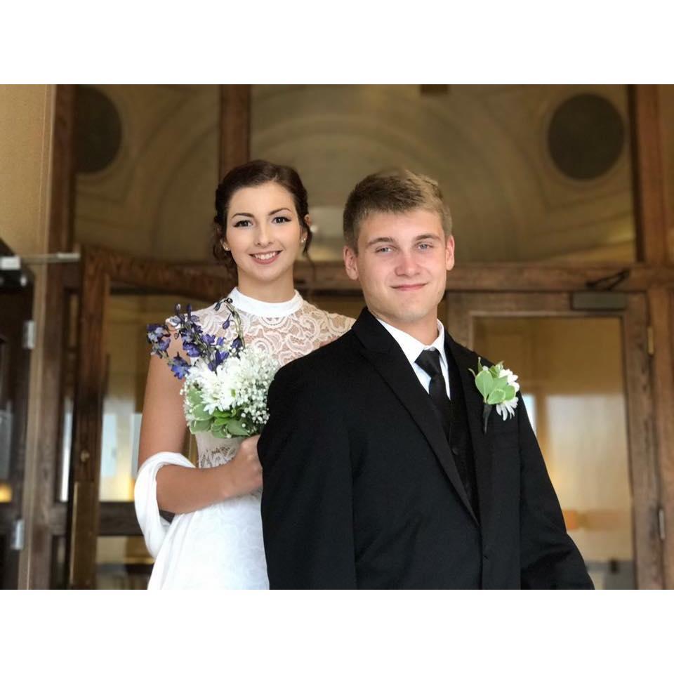 Taken right after we were pronounced Mr. and Mrs. Derr at the South Bend Courthouse