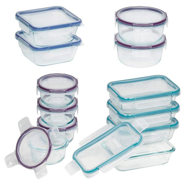 Snapware 1122515 Glass Food Storage Set 24-Piece Clear