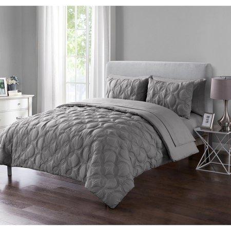 VCNY Home Atoll Embossed Circle Bed-in-a-Bag Comforter Set, King, Grey