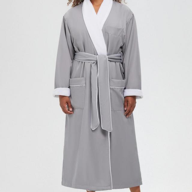 Microfiber Shawl Robe Lined in Plush (Small)