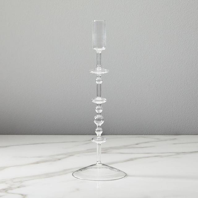 Paradiso Glass Taper Holder, Clear, Large