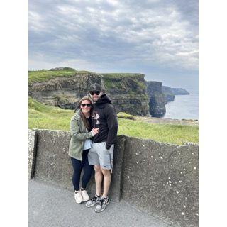 A very windy day at the Cliffs or Moher!