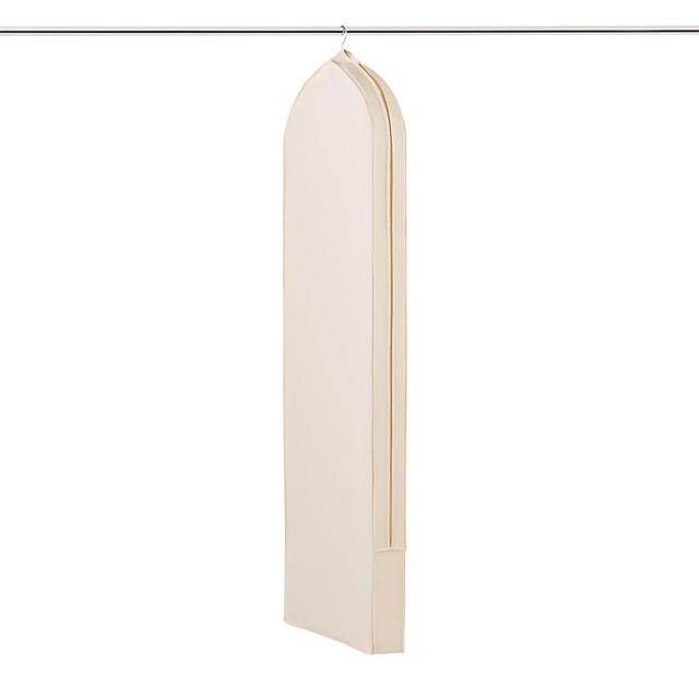 Cotton Gusseted Coat Bag Natural