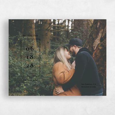 Black Wedding Save the Date - Griffith Portrait