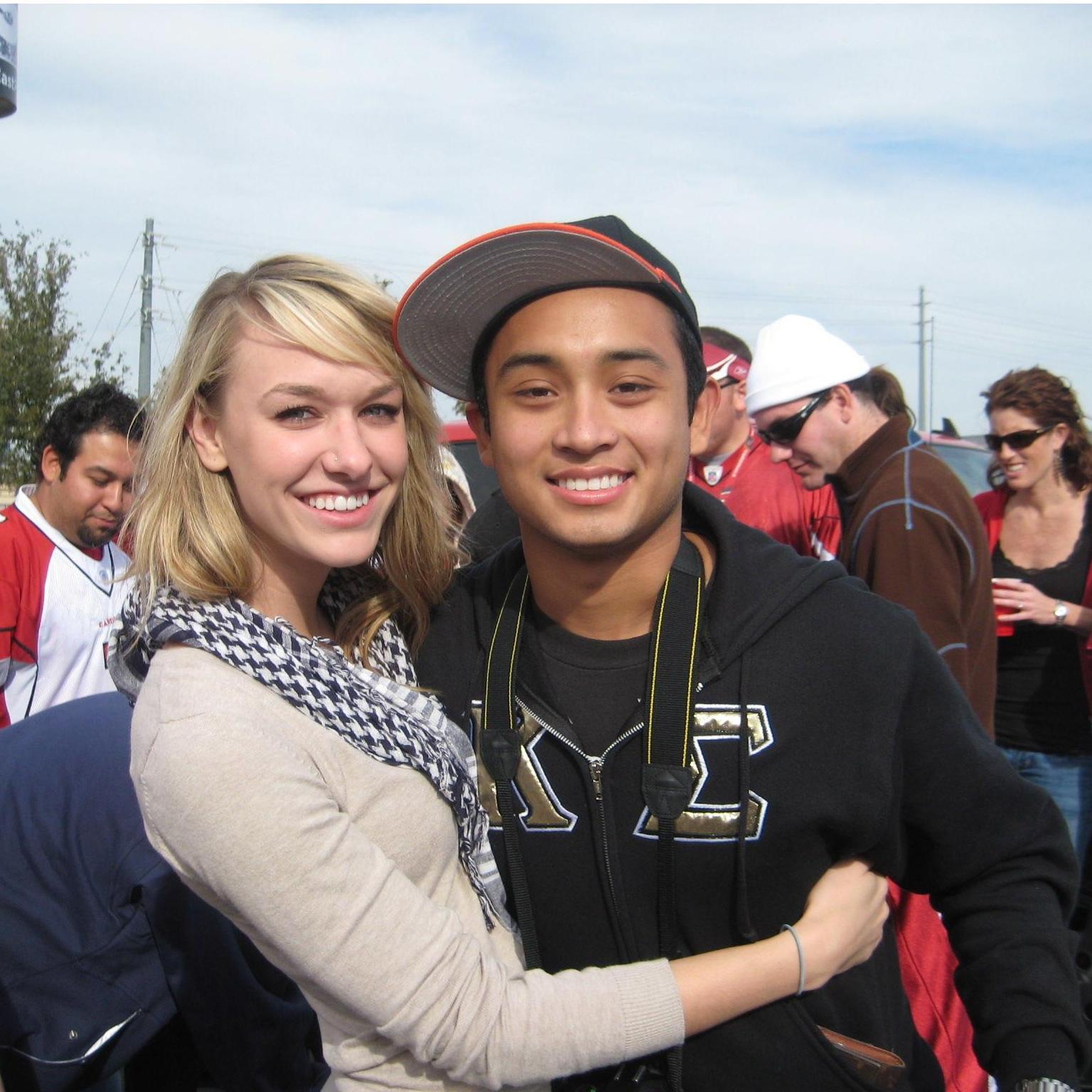 Chelsea's first NFL playoff game (and keg stand)