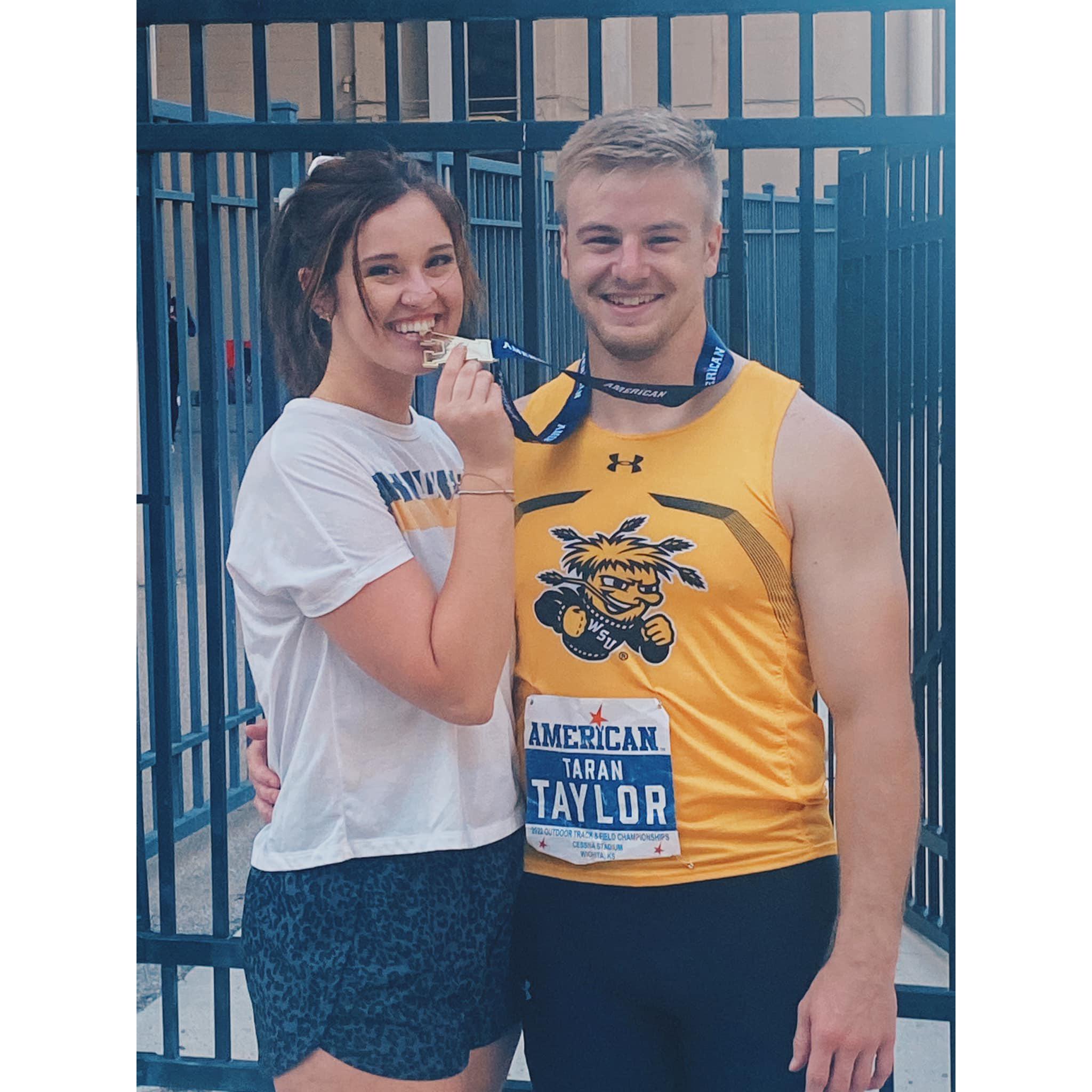 Taran had just won the Javelin event at the conference meet. Sydney had to test out the prize.