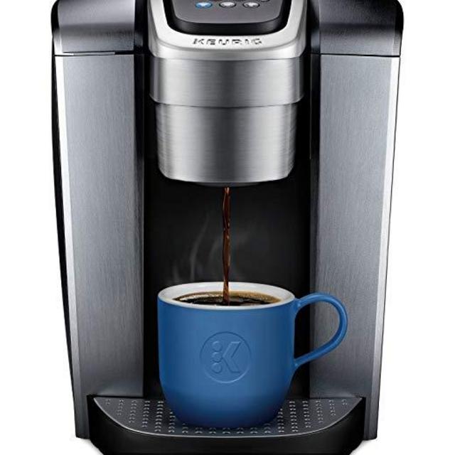 Keurig K-Elite Single Serve K-Cup Pod Maker with with Strength and Temperature Control, Iced Coffee Capability, 12oz Brew Size, Brushed Silver