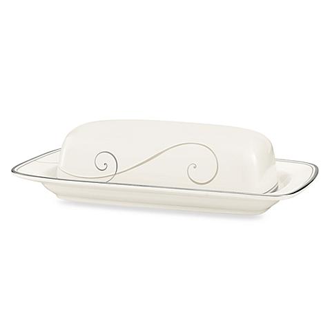 Noritake® Platinum Wave Covered Butter Dish