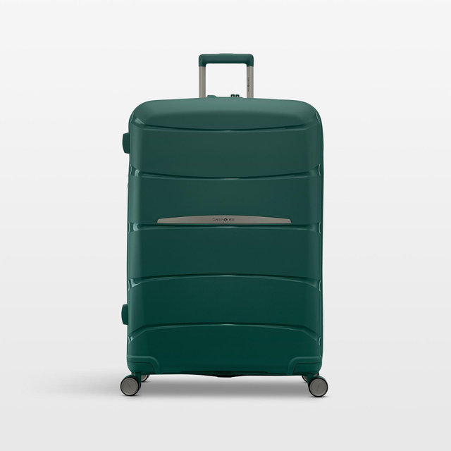 Samsonite Outline Pro Large Checked Spinner in Emerald Green