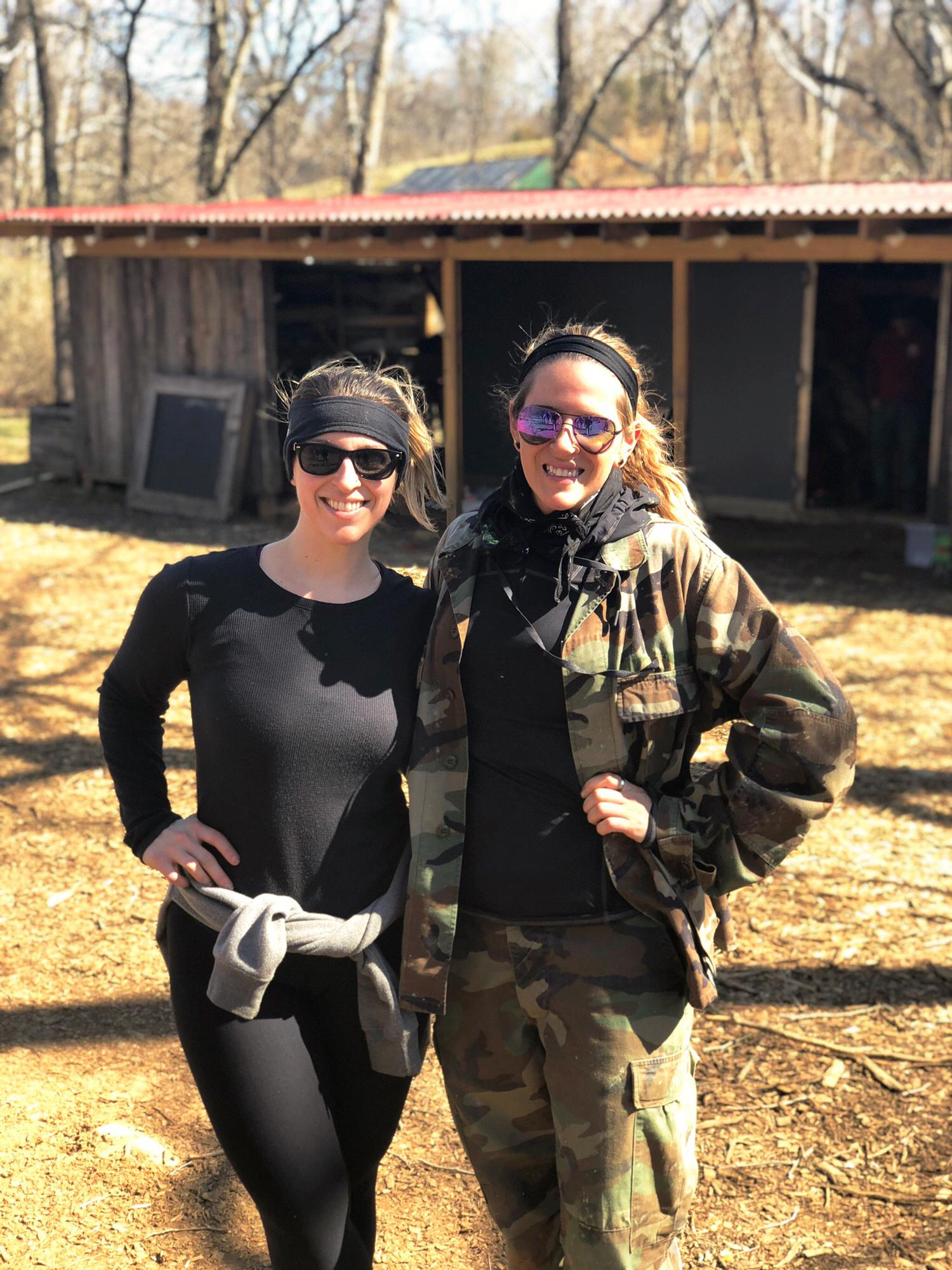 Peacock and a Whit after paintball event