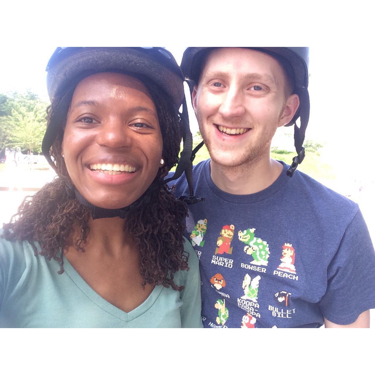 Bike Riding Around Georgetown/DC for Garrick's Birthday!