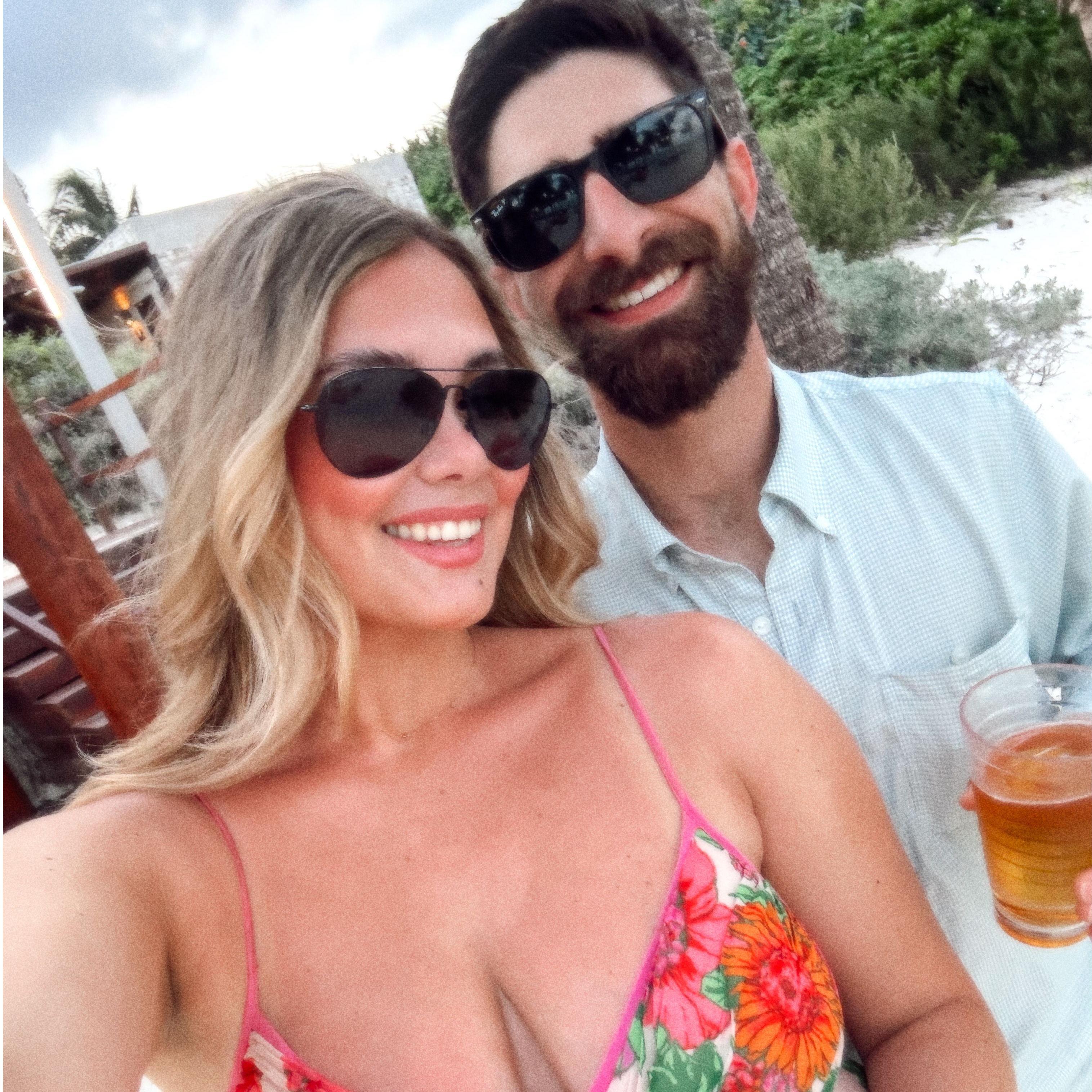 the night we got engaged, in mexico at dinner. we had the best conversation about life.