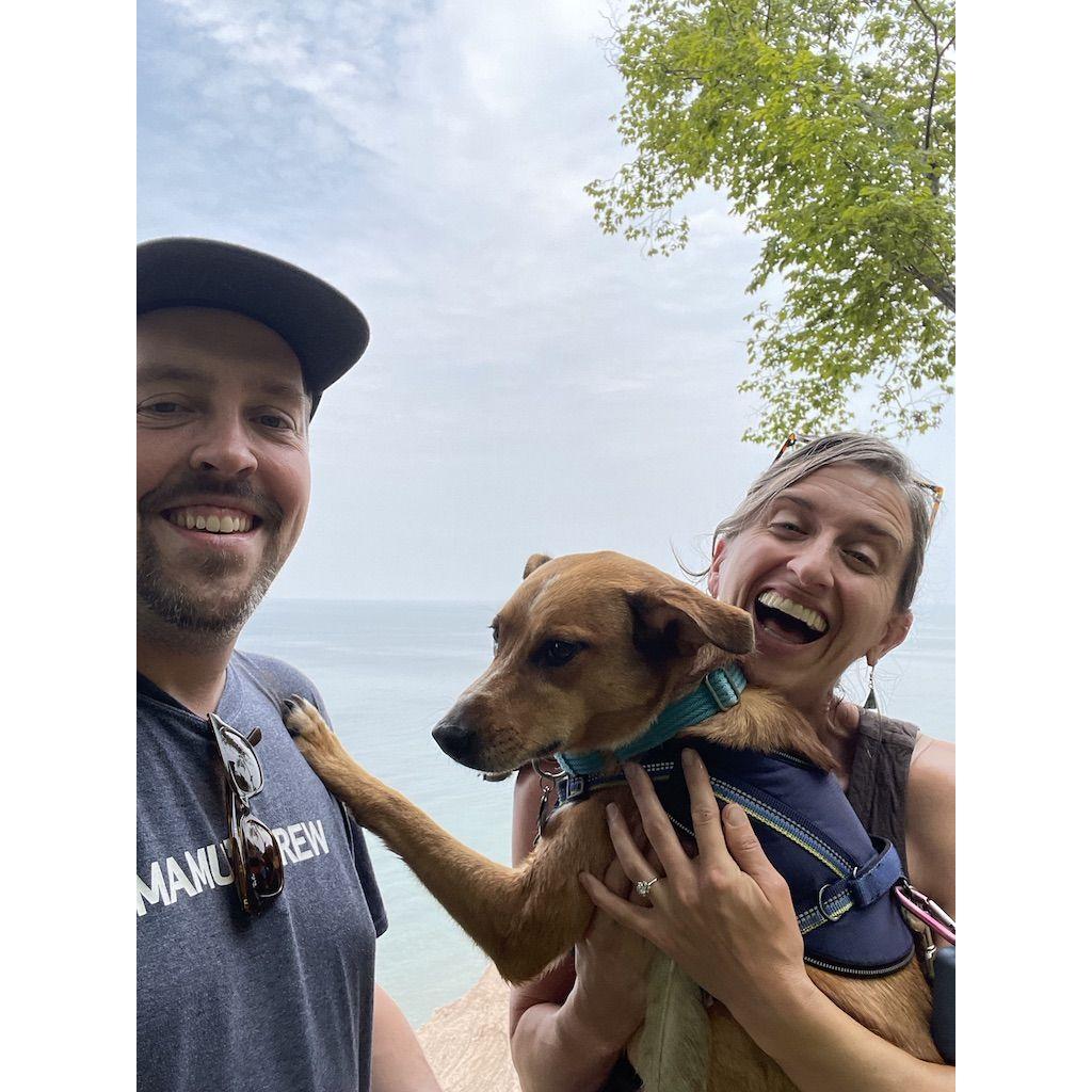 Chimney Bluffs State Park, Ontario Lake, NY... 50 minutes from both of our childhood homes... it's where we first said "I love you" to each other... it's where we got engaged on July 1, 2023.