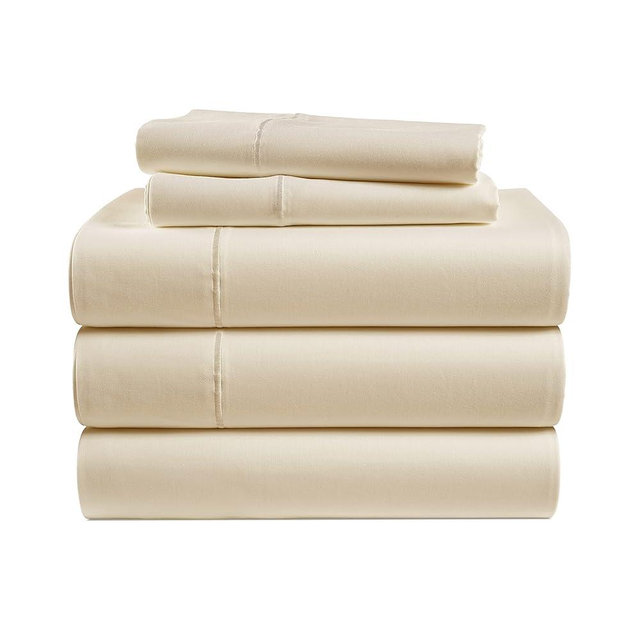 LANE LINEN 100% Egyptian Cotton Split King Bed Sheets for Adjustable Beds Soft & Comfy Sateen Weave for Silky Smooth Finish, Available in Variety of Colors - Ivory