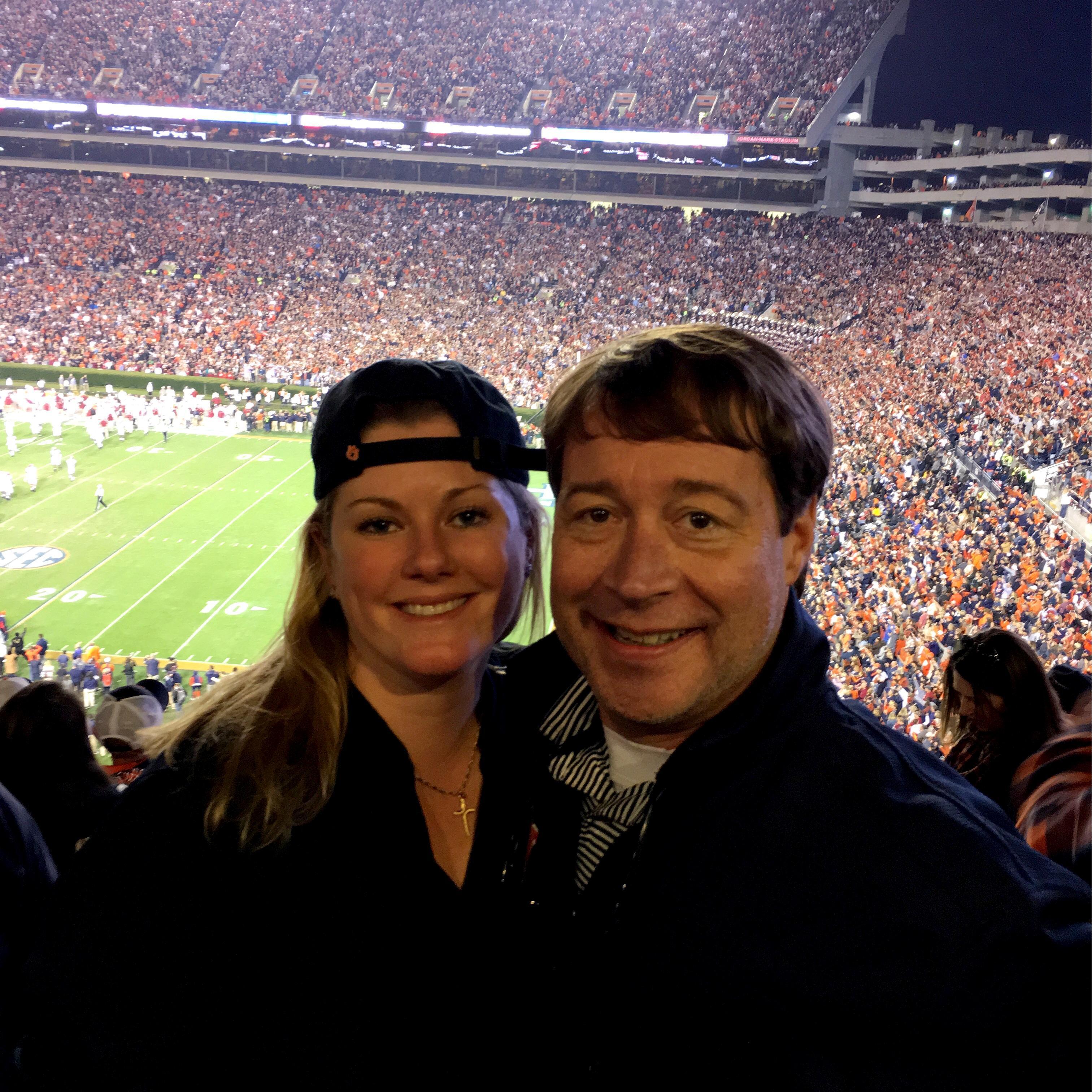 War Eagle!  Suzy's indoctrination to SEC Football