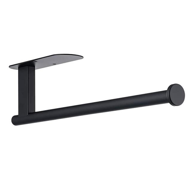 Honmein Paper Towel Holder, Upgrade SUS304 Stainless Steel Paper Towel Holder Under Cabinet, Bend-Resistant, Self-Adhesive or Drill mounting