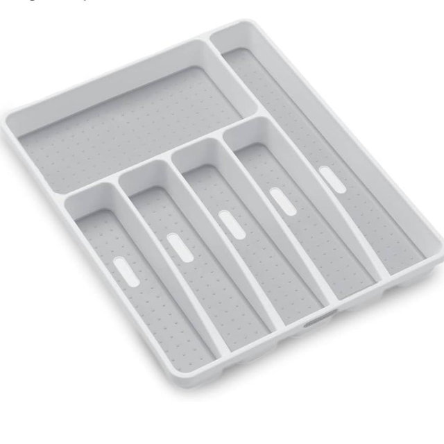 Madesmart Silverware 6 Compartment Tray, White