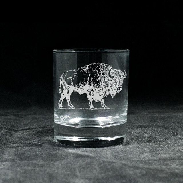 Buffalo Glass | Water | Wine | Whisky | Beer | Gift | Laser Engraved | Personalized