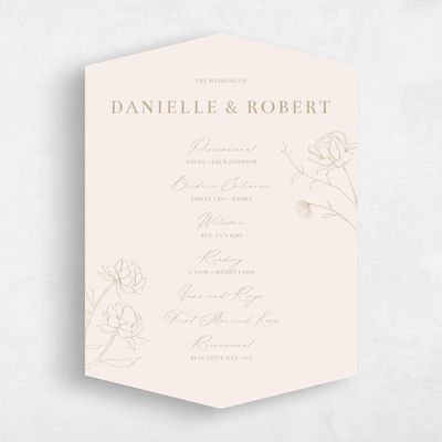 Beige Diamond Wedding Program - Ingrid