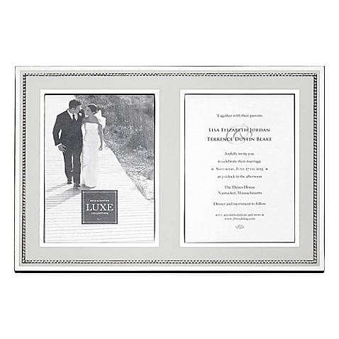 Reed & Barton Luxe Collection 2-Opening Facets Picture Frame in White/Silver